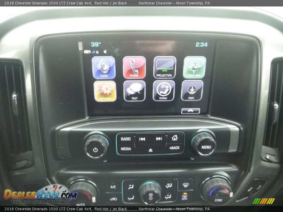 2018 Chevrolet Silverado 1500 LTZ Crew Cab 4x4 Red Hot / Jet Black Photo #16