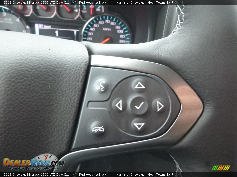 2018 Chevrolet Silverado 1500 LTZ Crew Cab 4x4 Red Hot / Jet Black Photo #18