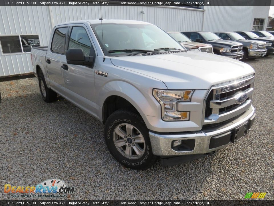 2017 Ford F150 XLT SuperCrew 4x4 Ingot Silver / Earth Gray Photo #3