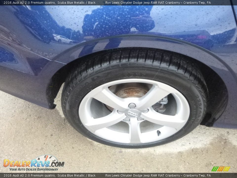 2016 Audi A3 2.0 Premium quattro Scuba Blue Metallic / Black Photo #3