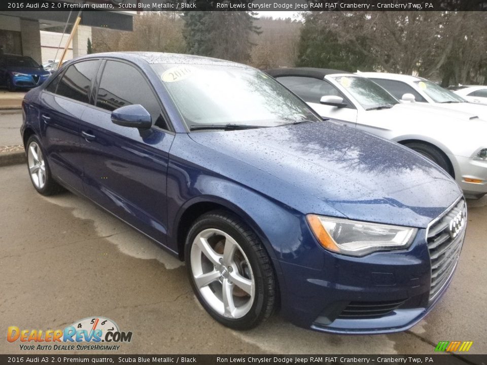 2016 Audi A3 2.0 Premium quattro Scuba Blue Metallic / Black Photo #8