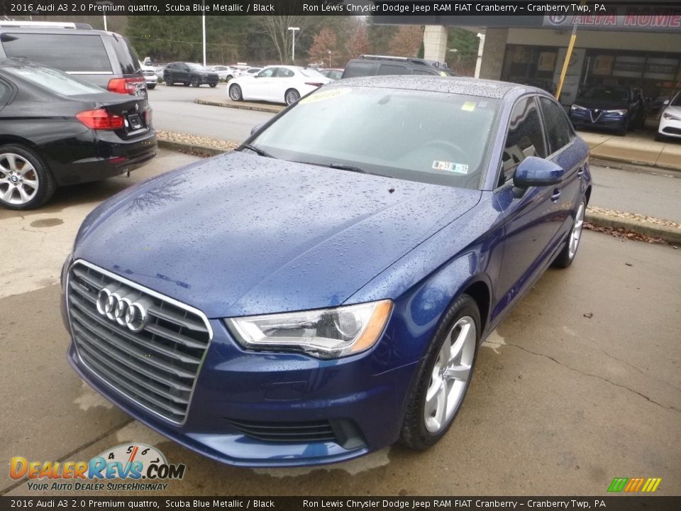 2016 Audi A3 2.0 Premium quattro Scuba Blue Metallic / Black Photo #10