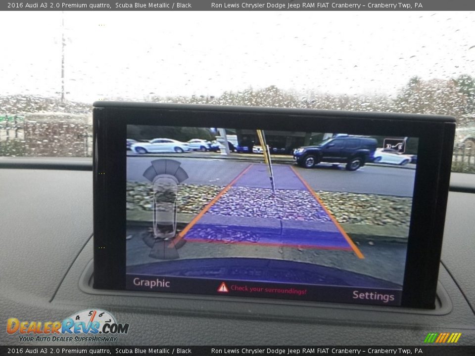 2016 Audi A3 2.0 Premium quattro Scuba Blue Metallic / Black Photo #15