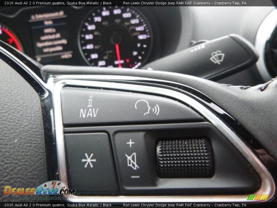 2016 Audi A3 2.0 Premium quattro Scuba Blue Metallic / Black Photo #18