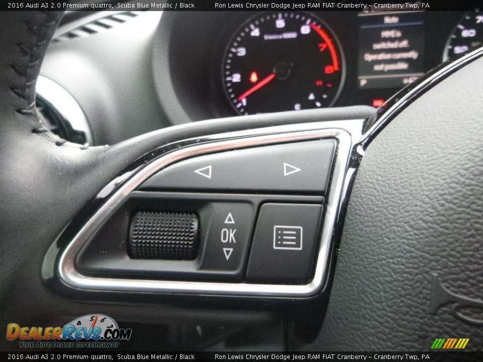 2016 Audi A3 2.0 Premium quattro Scuba Blue Metallic / Black Photo #19