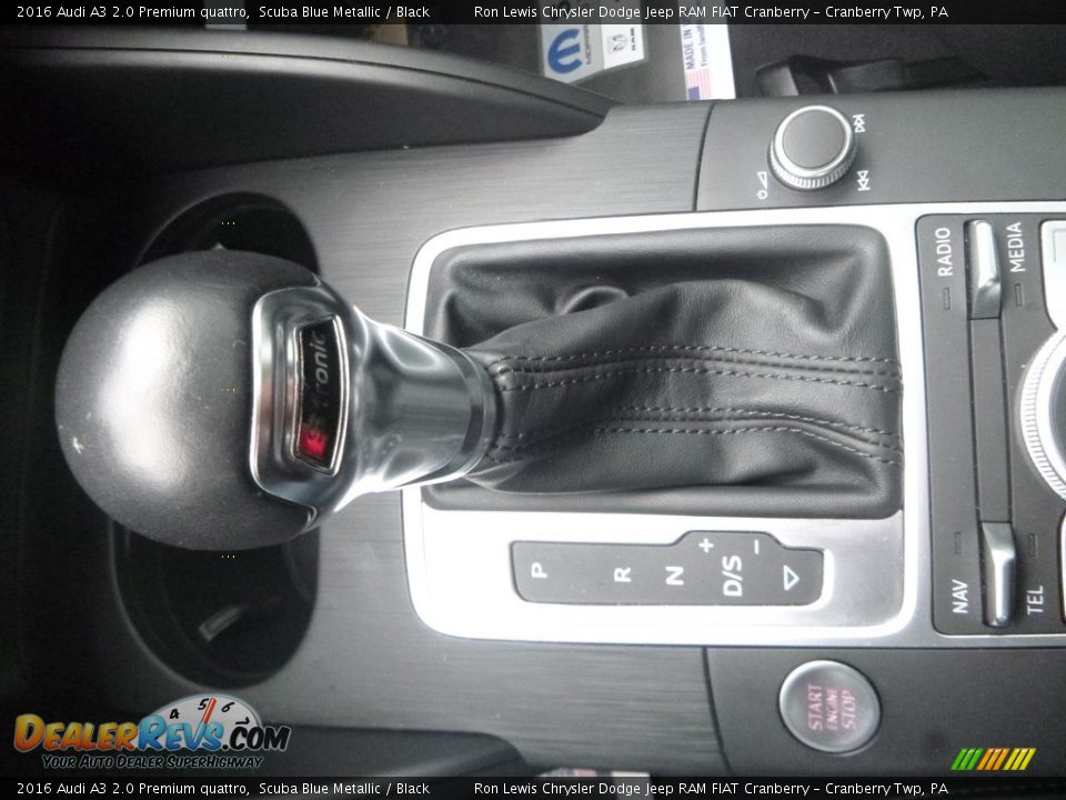 2016 Audi A3 2.0 Premium quattro Scuba Blue Metallic / Black Photo #21