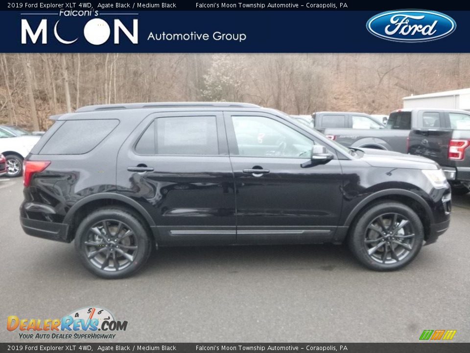 2019 Ford Explorer XLT 4WD Agate Black / Medium Black Photo #1