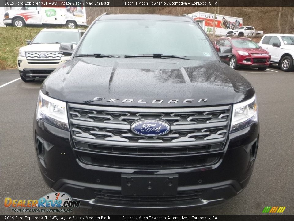 2019 Ford Explorer XLT 4WD Agate Black / Medium Black Photo #4