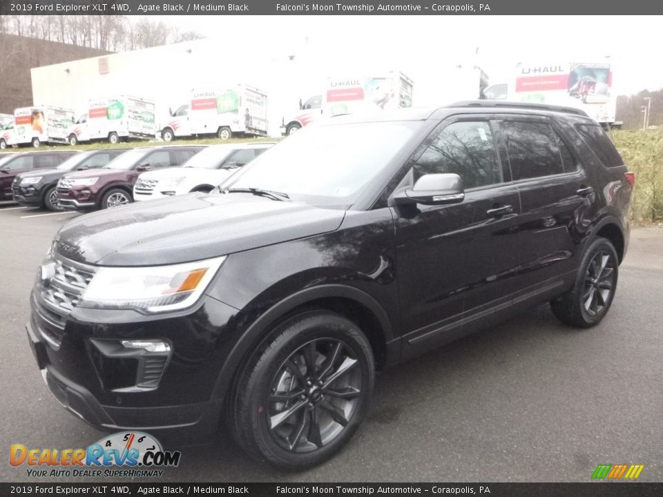 2019 Ford Explorer XLT 4WD Agate Black / Medium Black Photo #5