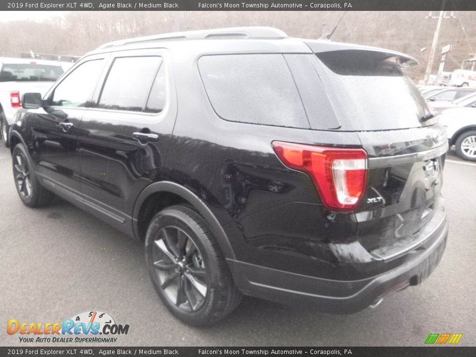 2019 Ford Explorer XLT 4WD Agate Black / Medium Black Photo #6