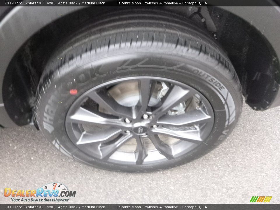 2019 Ford Explorer XLT 4WD Agate Black / Medium Black Photo #7