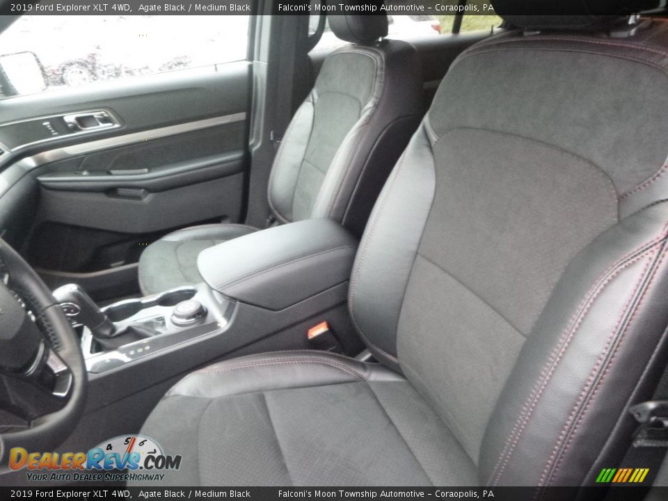 2019 Ford Explorer XLT 4WD Agate Black / Medium Black Photo #12
