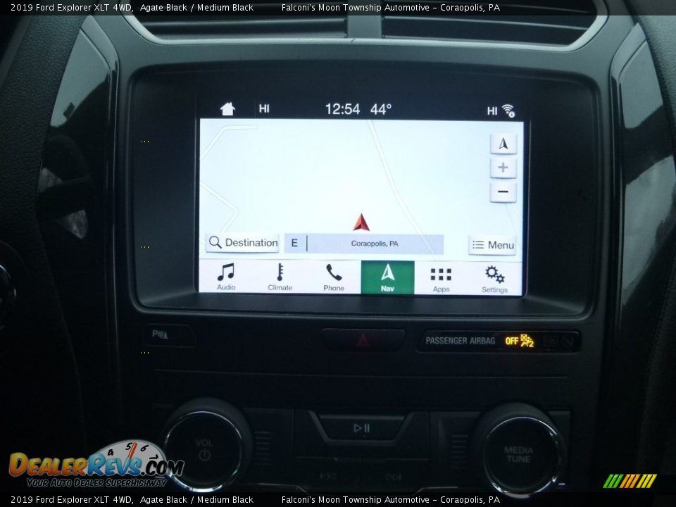 2019 Ford Explorer XLT 4WD Agate Black / Medium Black Photo #14