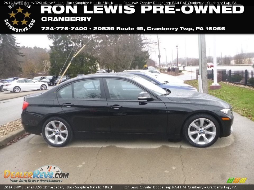 2014 BMW 3 Series 320i xDrive Sedan Black Sapphire Metallic / Black Photo #1