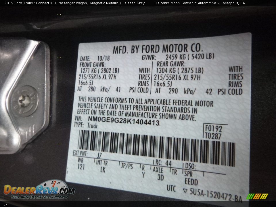 Ford Color Code J7 Magnetic Metallic