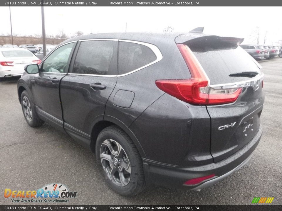2018 Honda CR-V EX AWD Gunmetal Metallic / Gray Photo #2