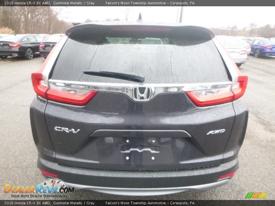 2018 Honda CR-V EX AWD Gunmetal Metallic / Gray Photo #3
