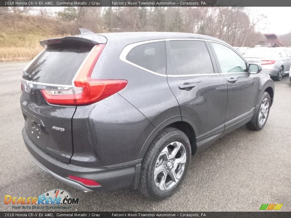 2018 Honda CR-V EX AWD Gunmetal Metallic / Gray Photo #4