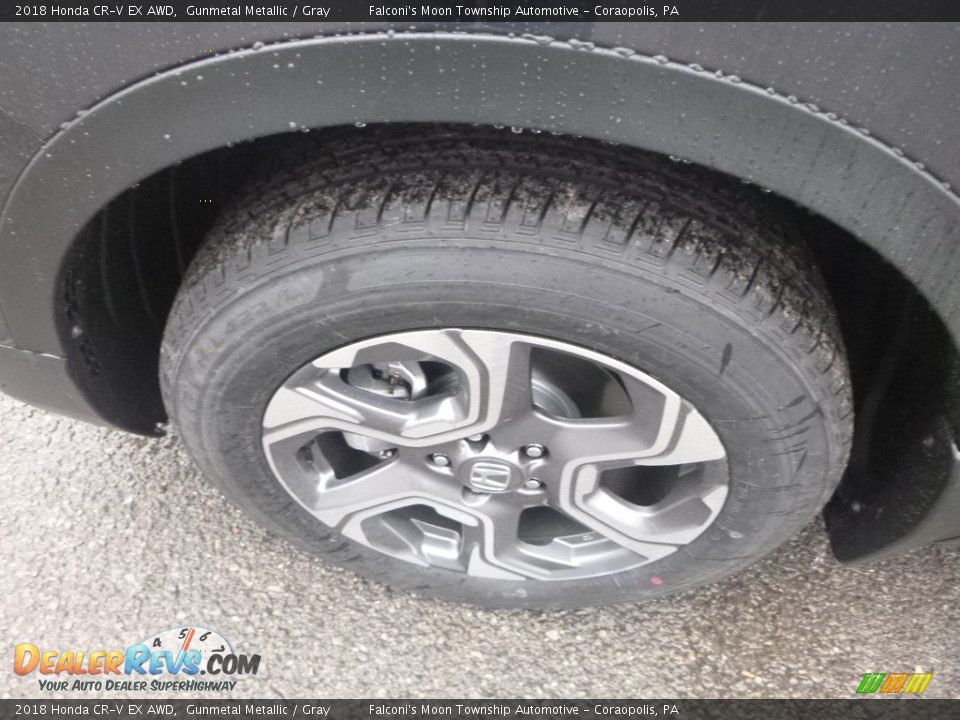 2018 Honda CR-V EX AWD Gunmetal Metallic / Gray Photo #7