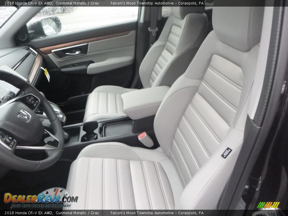 2018 Honda CR-V EX AWD Gunmetal Metallic / Gray Photo #8