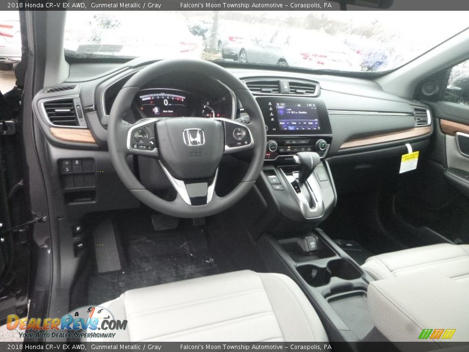 2018 Honda CR-V EX AWD Gunmetal Metallic / Gray Photo #10
