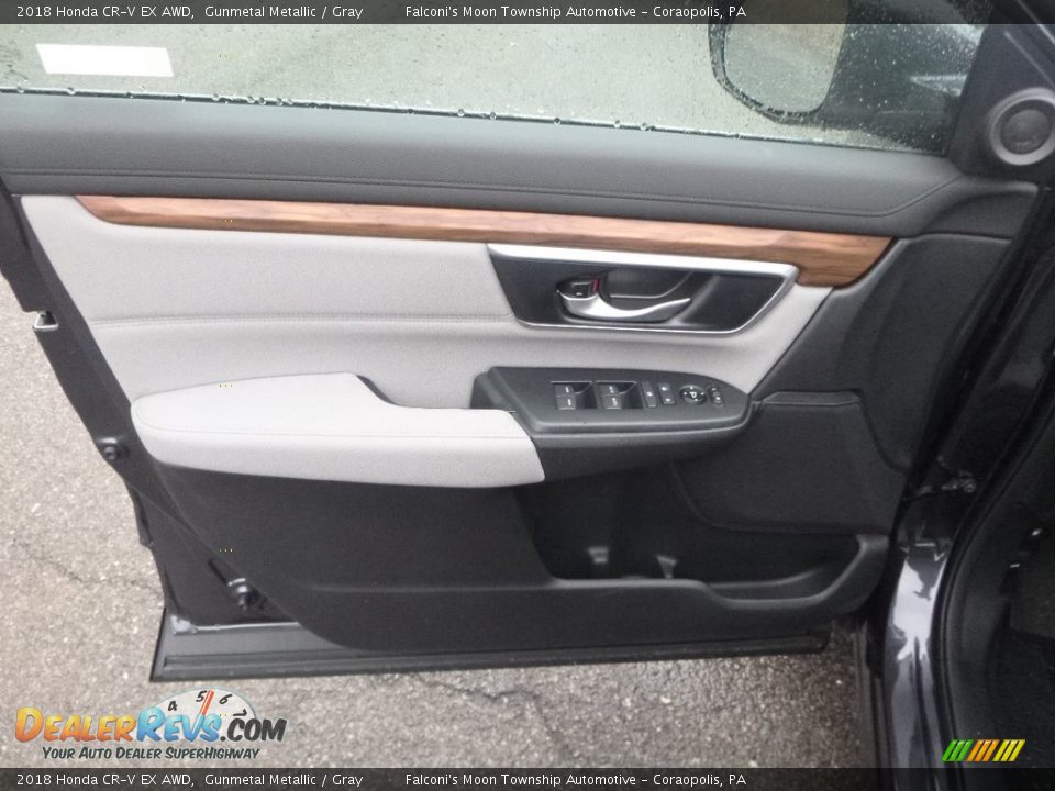 2018 Honda CR-V EX AWD Gunmetal Metallic / Gray Photo #11