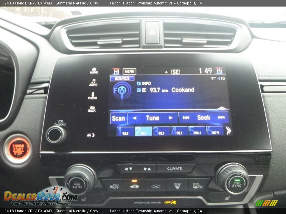 2018 Honda CR-V EX AWD Gunmetal Metallic / Gray Photo #14