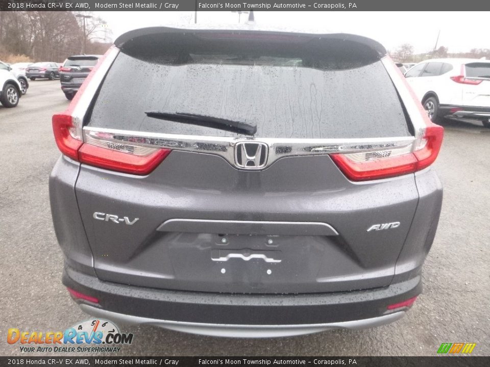 2018 Honda CR-V EX AWD Modern Steel Metallic / Gray Photo #3