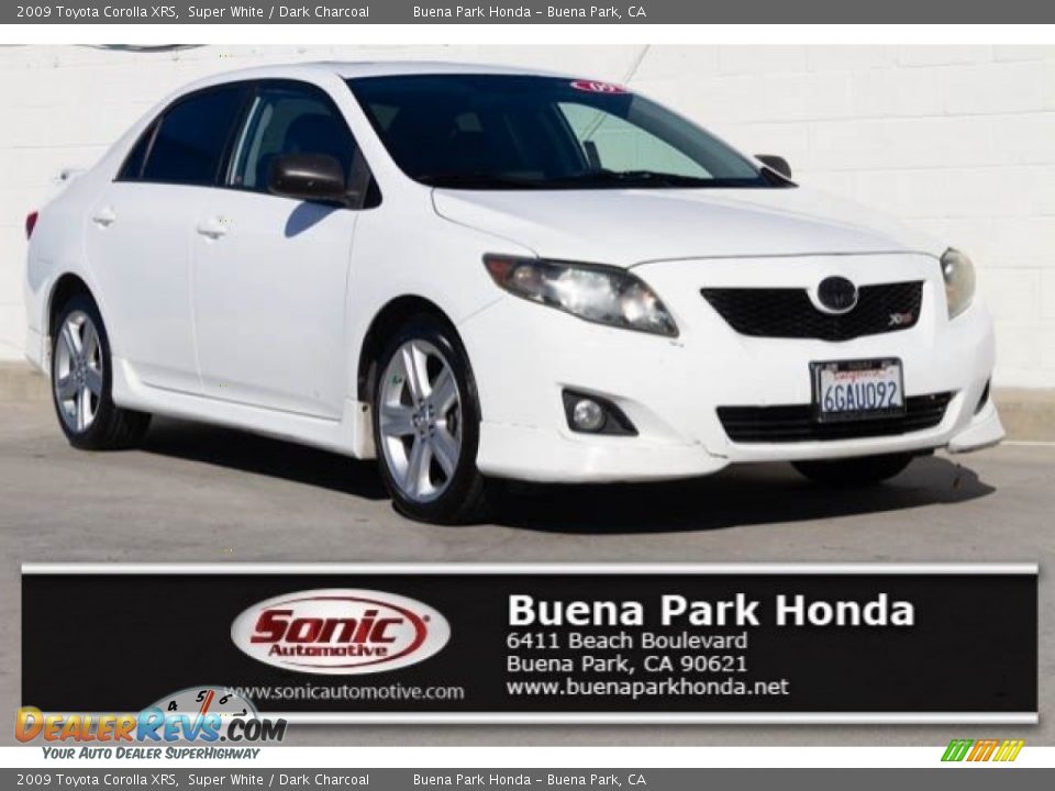 2009 Toyota Corolla XRS Super White / Dark Charcoal Photo #1