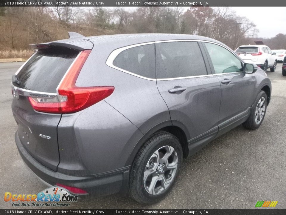 2018 Honda CR-V EX AWD Modern Steel Metallic / Gray Photo #4