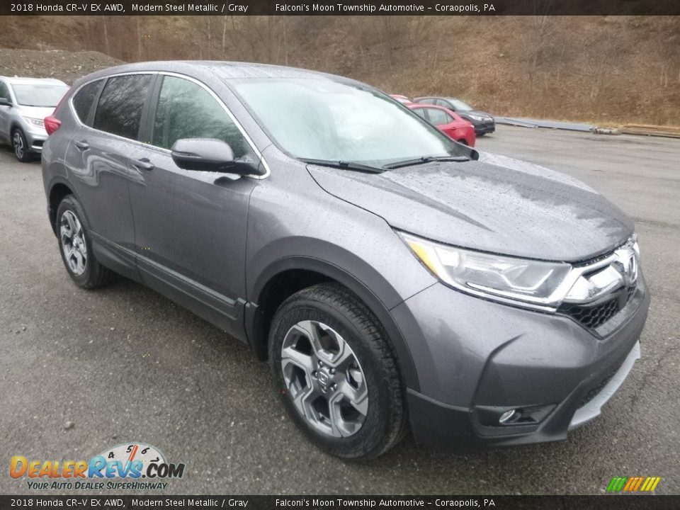 2018 Honda CR-V EX AWD Modern Steel Metallic / Gray Photo #5