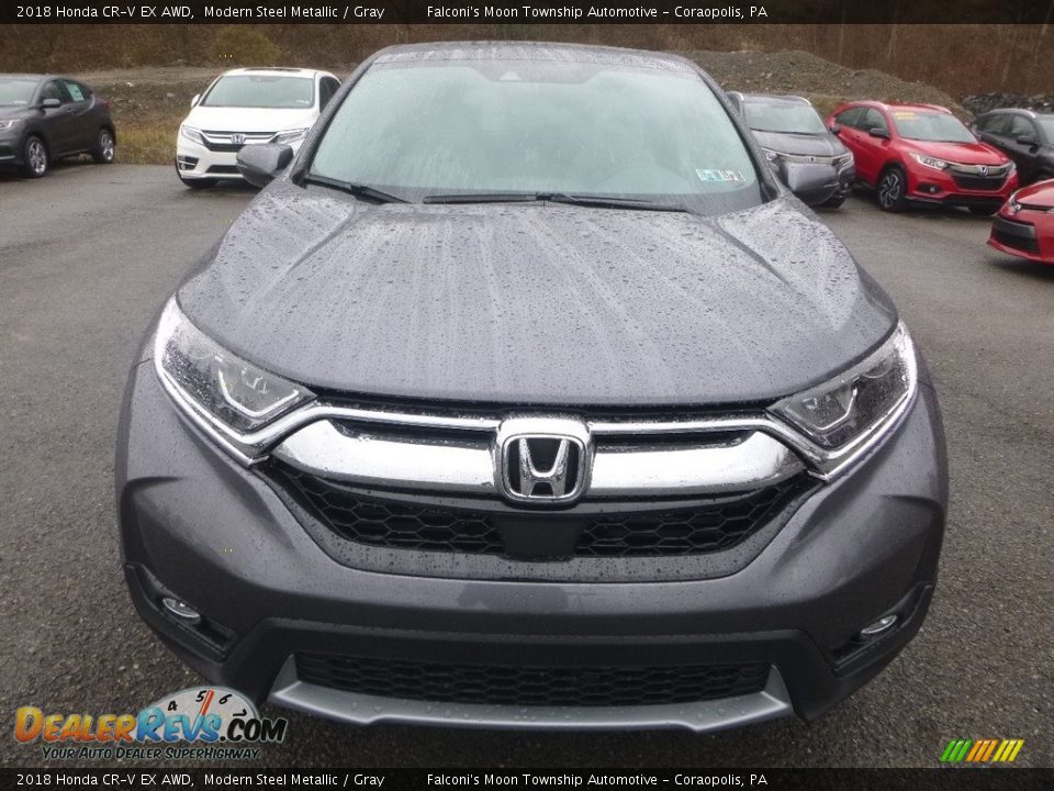 2018 Honda CR-V EX AWD Modern Steel Metallic / Gray Photo #6