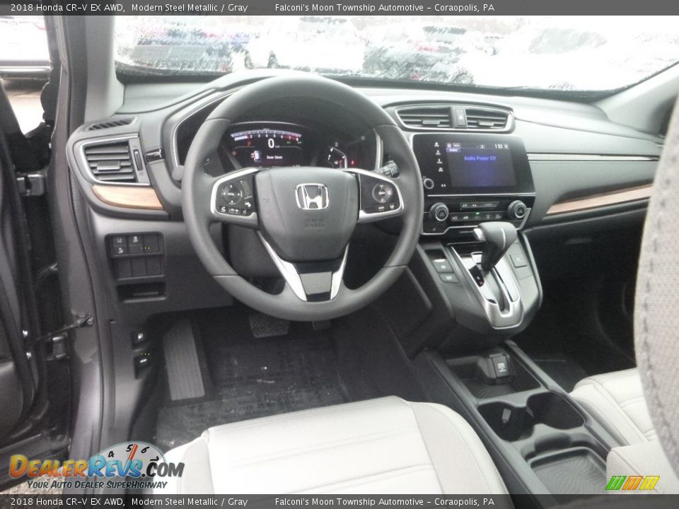 2018 Honda CR-V EX AWD Modern Steel Metallic / Gray Photo #10