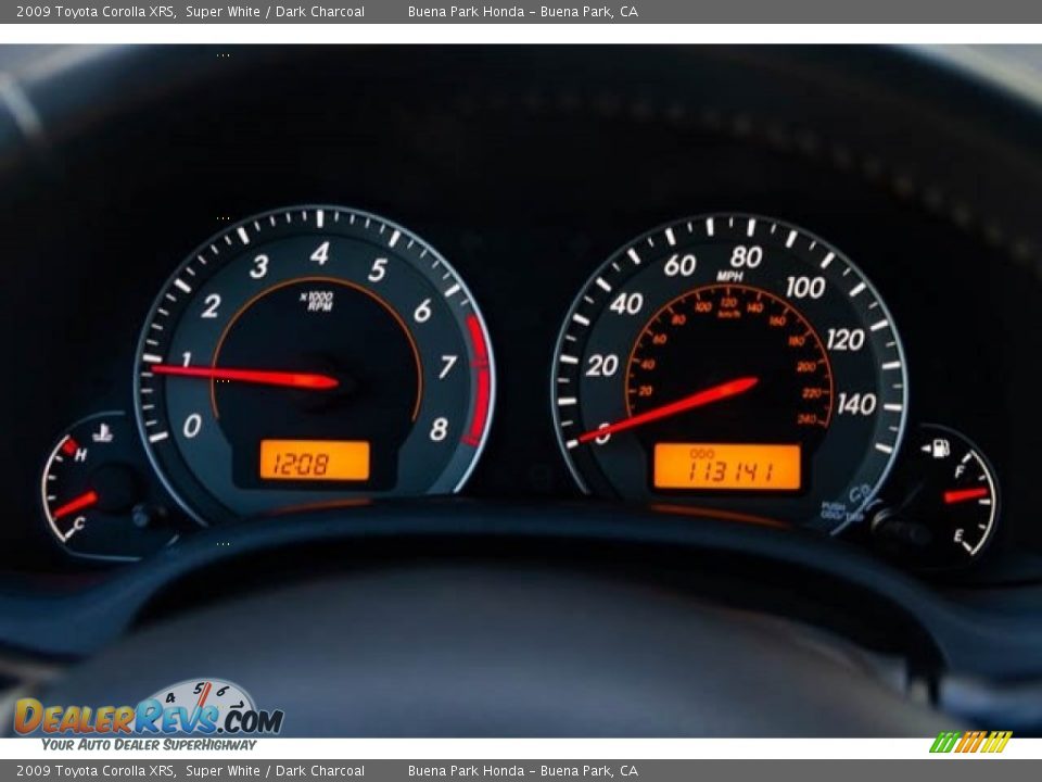 2009 Toyota Corolla XRS Super White / Dark Charcoal Photo #25