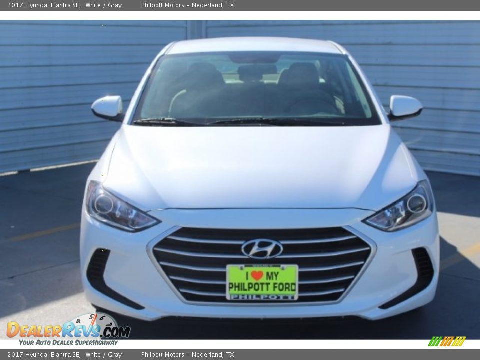 2017 Hyundai Elantra SE White / Gray Photo #3