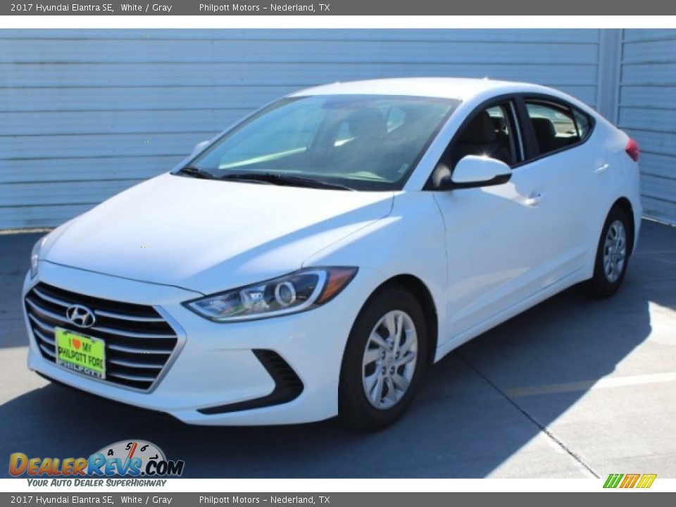 2017 Hyundai Elantra SE White / Gray Photo #4