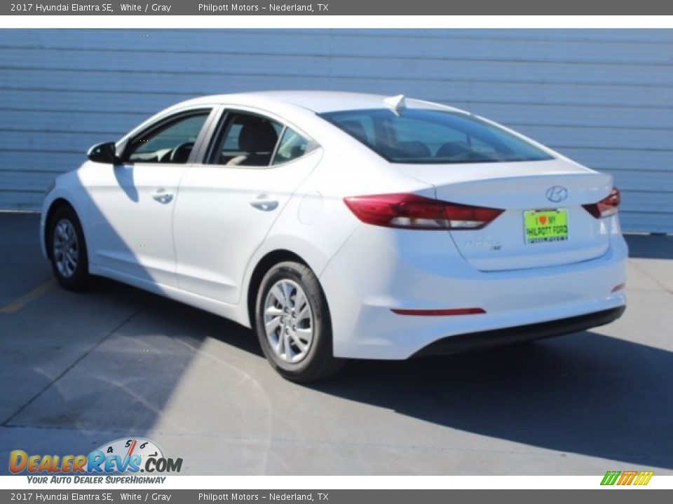 2017 Hyundai Elantra SE White / Gray Photo #7