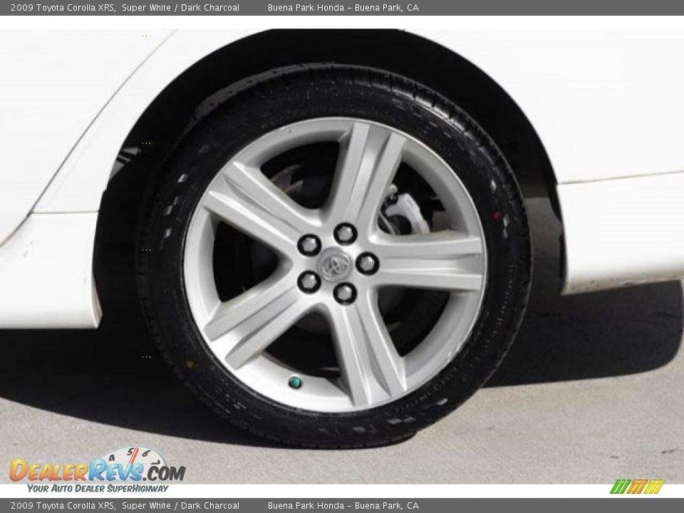 2009 Toyota Corolla XRS Super White / Dark Charcoal Photo #34