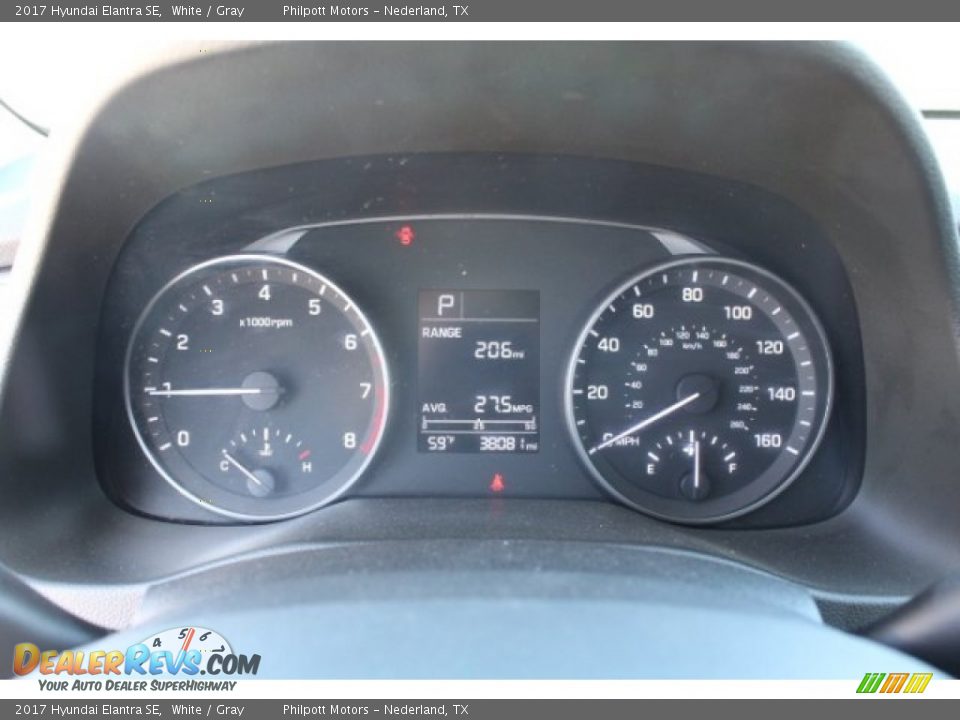 2017 Hyundai Elantra SE White / Gray Photo #25