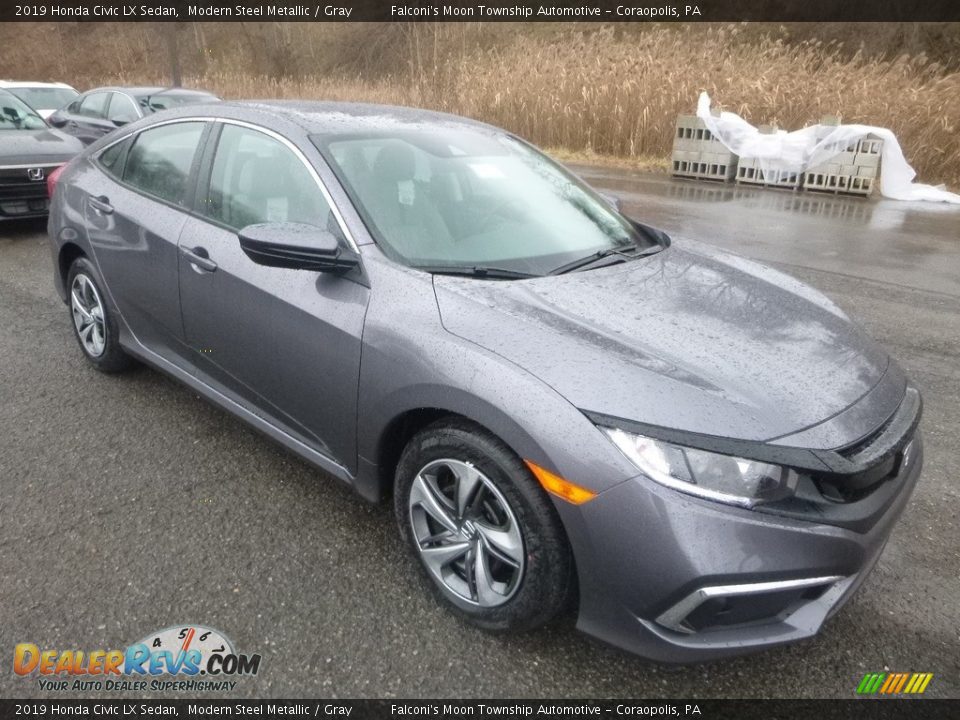 2019 Honda Civic LX Sedan Modern Steel Metallic / Gray Photo #7