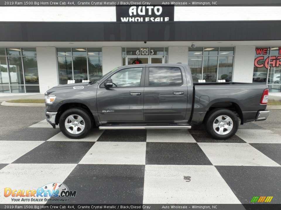 2019 Ram 1500 Big Horn Crew Cab 4x4 Granite Crystal Metallic / Black/Diesel Gray Photo #1