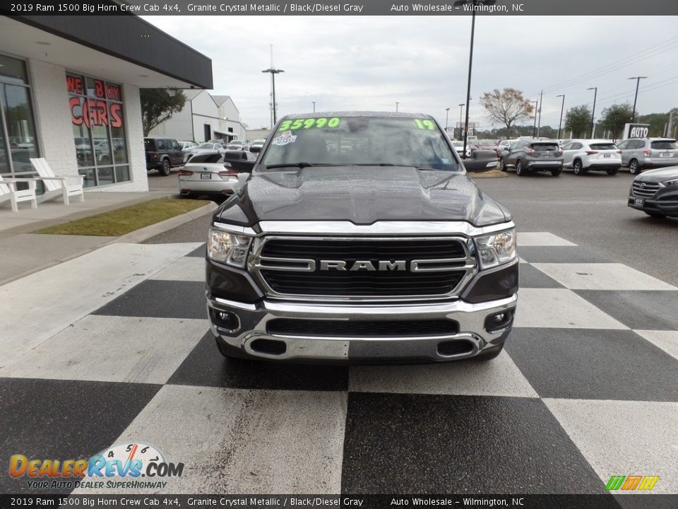 2019 Ram 1500 Big Horn Crew Cab 4x4 Granite Crystal Metallic / Black/Diesel Gray Photo #2