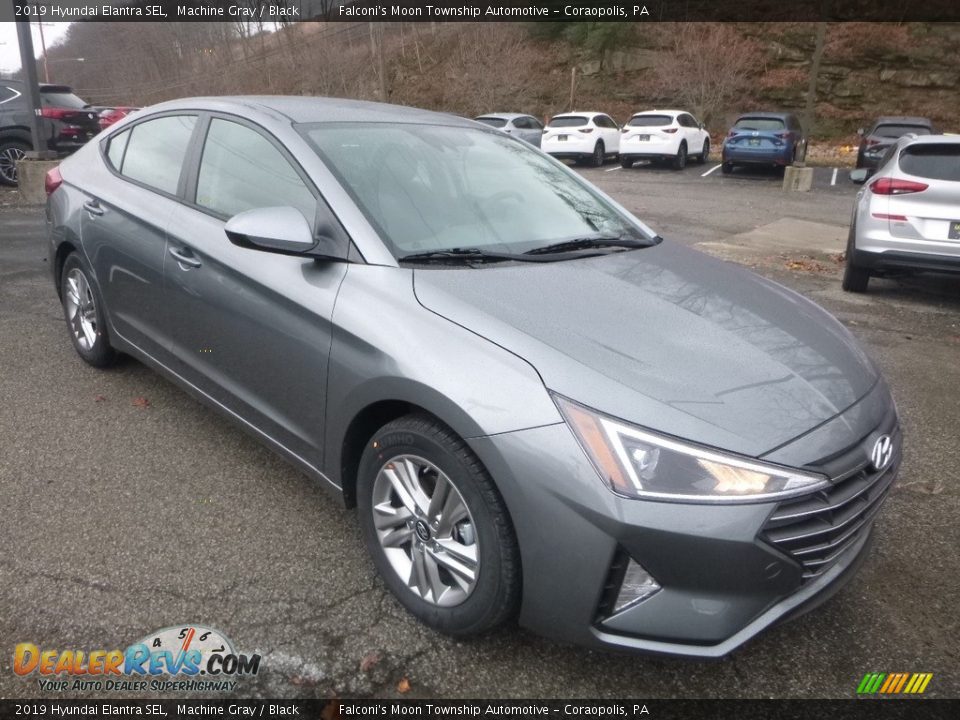 2019 Hyundai Elantra SEL Machine Gray / Black Photo #3