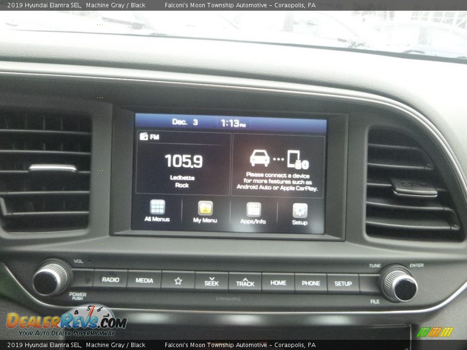 2019 Hyundai Elantra SEL Machine Gray / Black Photo #14