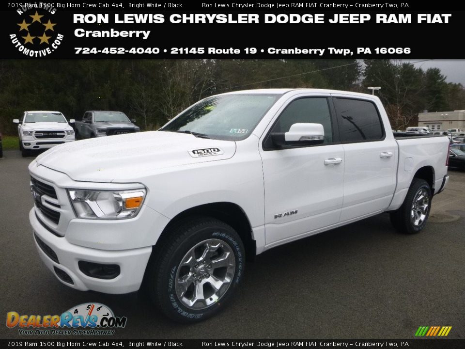 2019 Ram 1500 Big Horn Crew Cab 4x4 Bright White / Black Photo #1