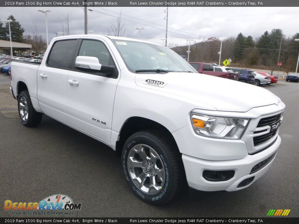 2019 Ram 1500 Big Horn Crew Cab 4x4 Bright White / Black Photo #7