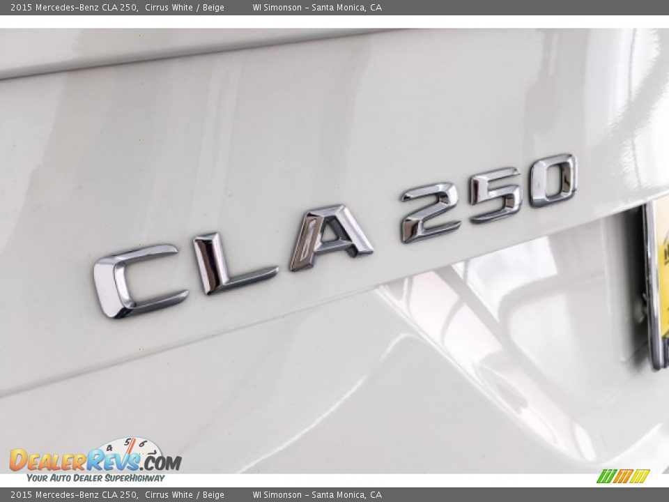 2015 Mercedes-Benz CLA 250 Cirrus White / Beige Photo #7