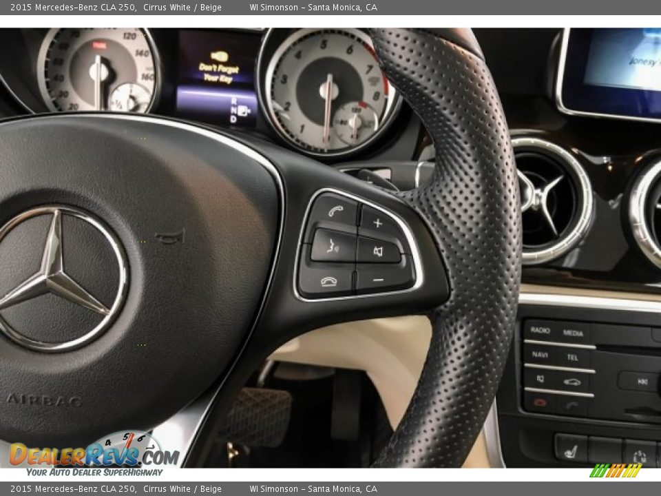 2015 Mercedes-Benz CLA 250 Cirrus White / Beige Photo #20