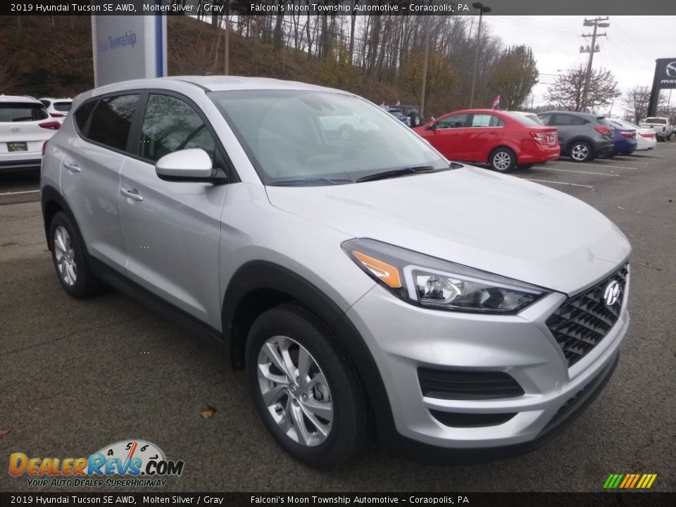 2019 Hyundai Tucson SE AWD Molten Silver / Gray Photo #3