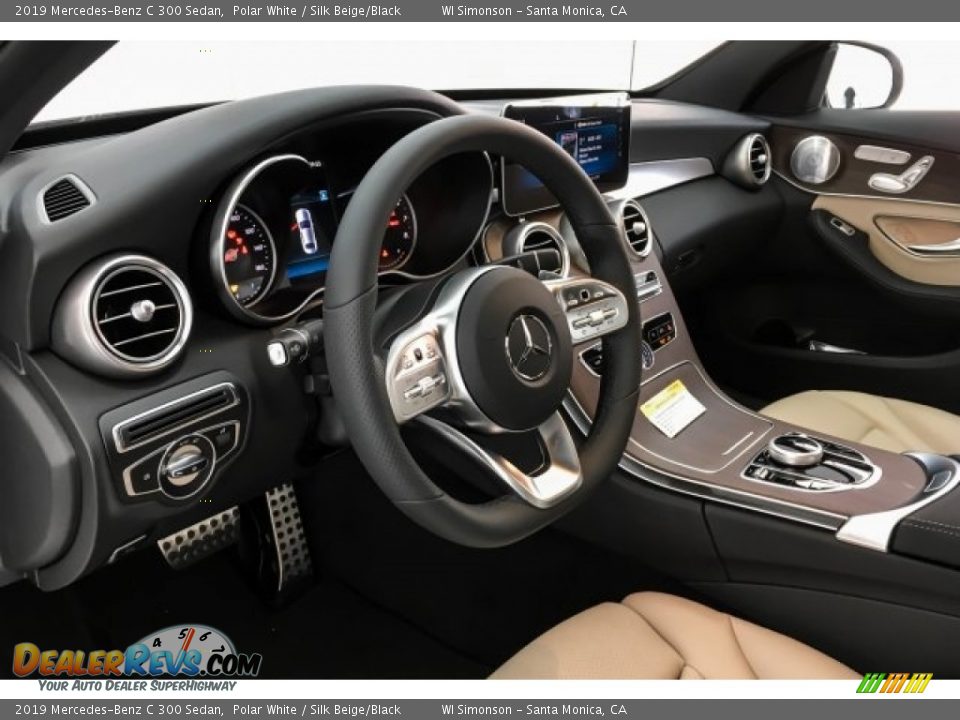 2019 Mercedes-Benz C 300 Sedan Polar White / Silk Beige/Black Photo #4